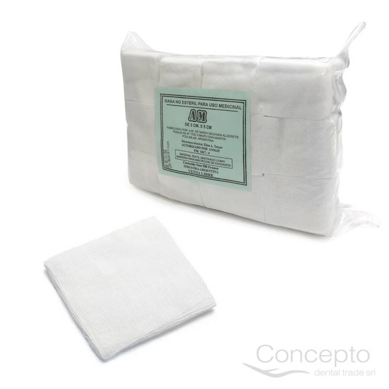 Gasa Am Premium (Certificado Anmat) 5X5 Cm X 500 Grs