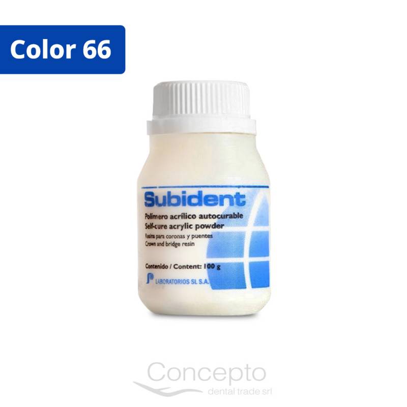Subident Polvo Acrílico Autocurable Color 66 X100 G