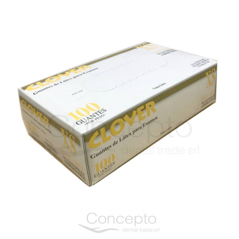 Guantes Latex Clover Xs X 100 Und.