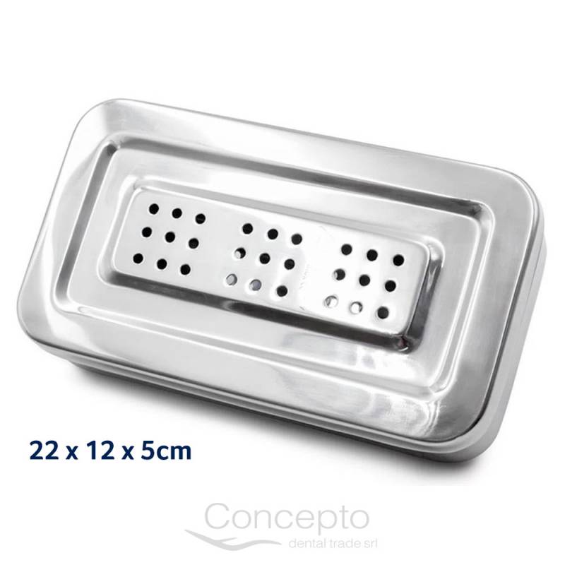 Caja 22X12X05 Perforada Autoclavable Egeo