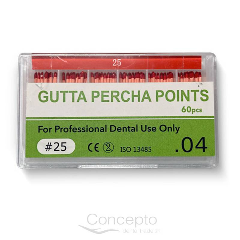 Cono De Gutta Taper 04 N 25 Easydent X 60 Un.