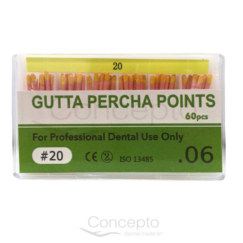 Cono De Gutta Taper 06 N 20 Easydent X 60 Un.