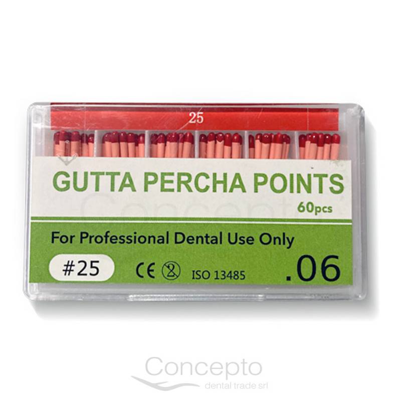 Cono De Gutta Taper 06 N 25 Easydent X 60 Un.