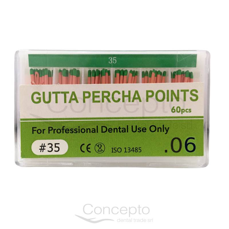 Cono De  Gutta Taper 06 N 35 Easydent X 60 Un.