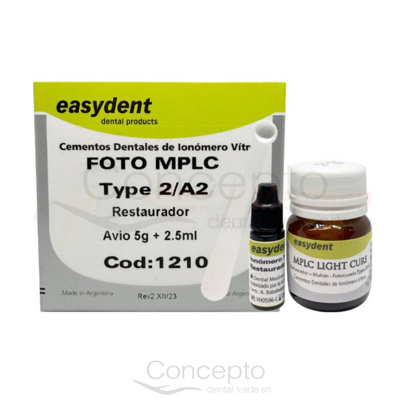 Ionómero Avio Easydent Foto Mplc A2 Tipo Ii (5Grs+2.5Ml)