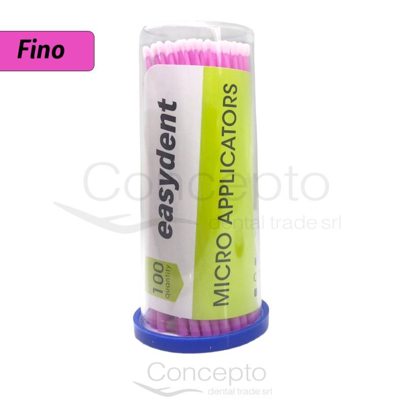 Microaplicadores Fino Rosa Easydent X 100 Un.