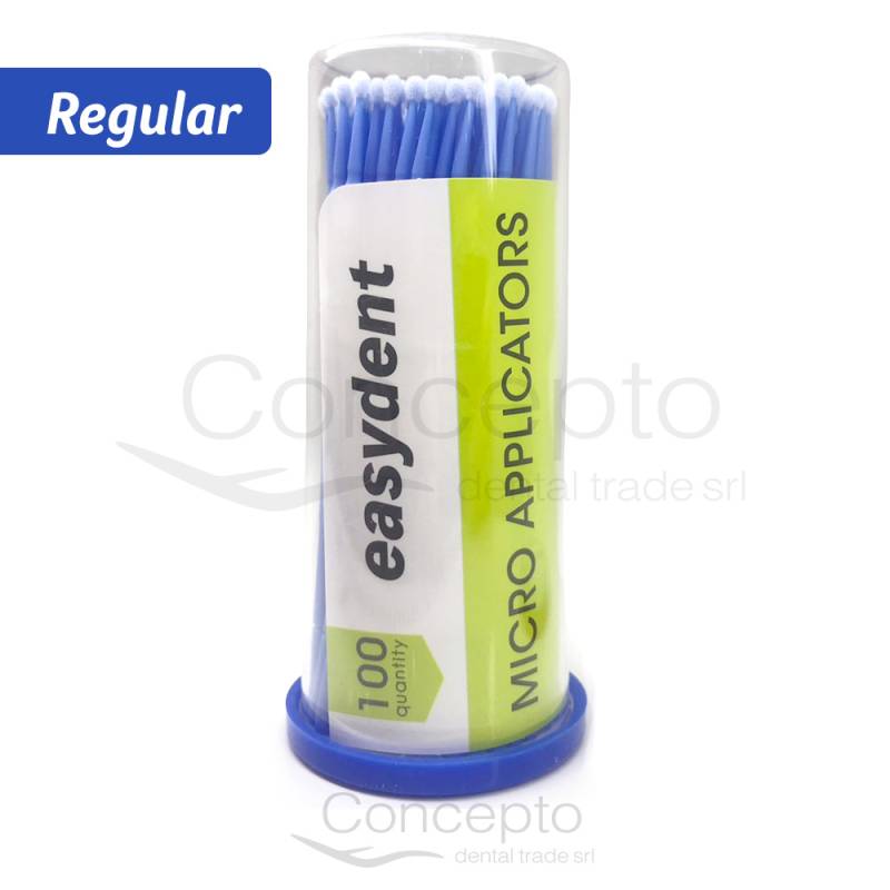Microaplicadores Medium Azul Easydent X 100 Un.