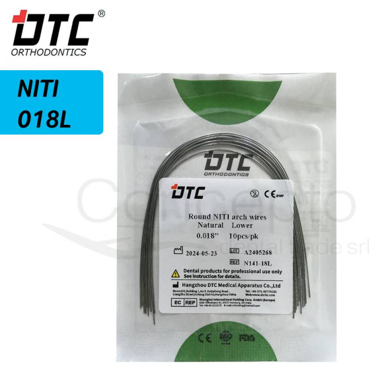 Arco Niti Dtc Redondo 018 Inferior X 10 Un.