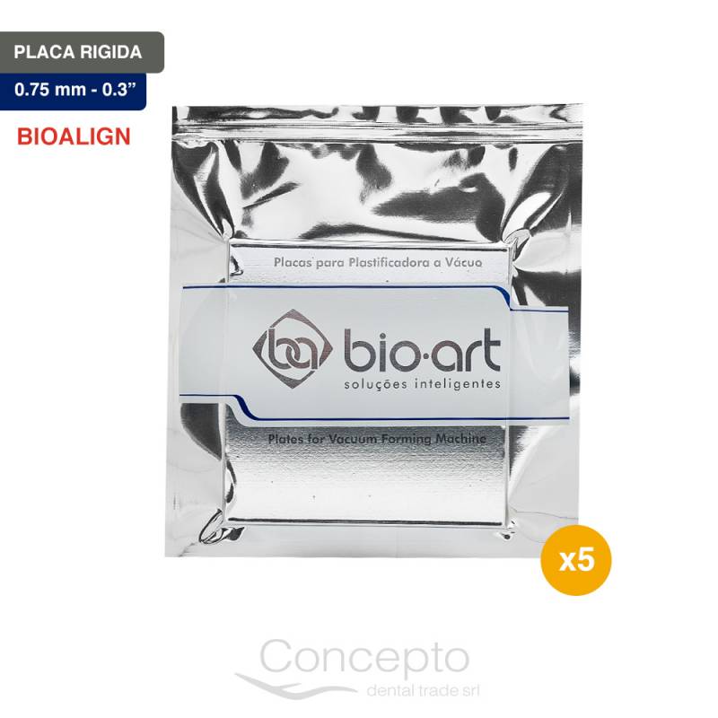 Placa Bio Art X0,75Mm X 0.03 Cuadrada Bioaling X 5 Un.