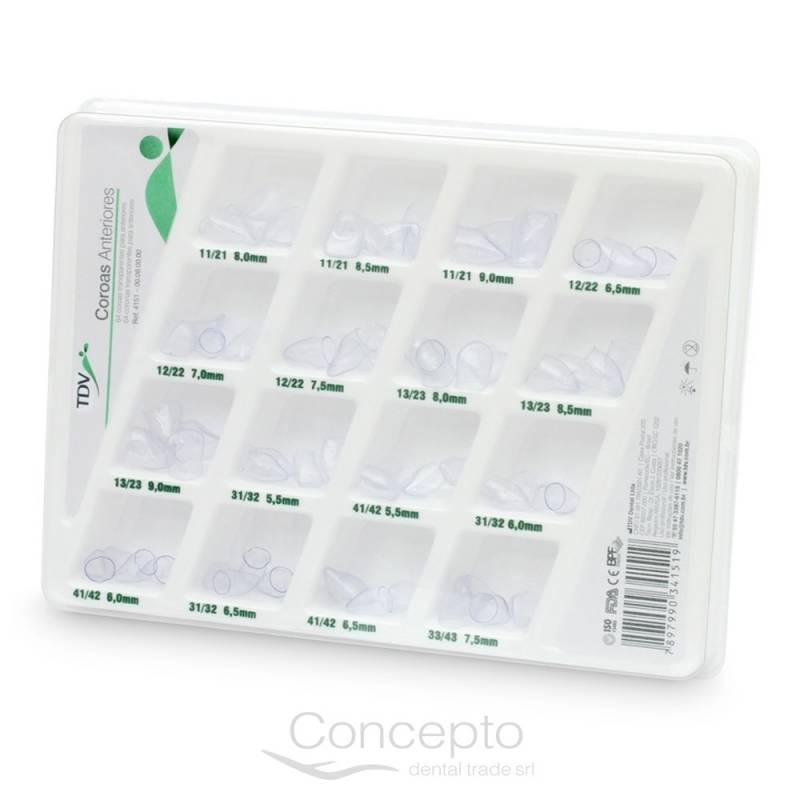 Coronitas Acetato Tdv Dientes Anteriores Avio X 64 Un.