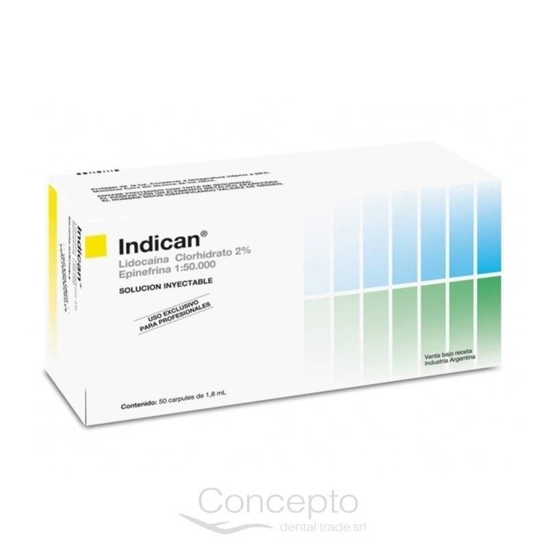 Indican® Con Epinefrina X50 Unidades