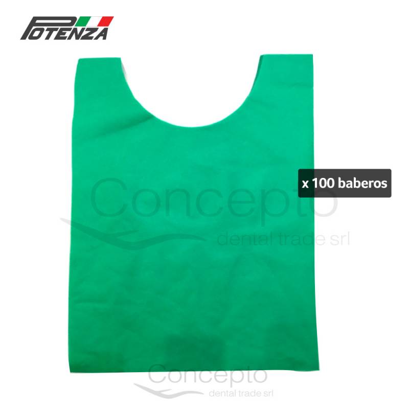 Baberos Spoom Verde 30X40Cm X 100 Un. Potenza (Anmat)