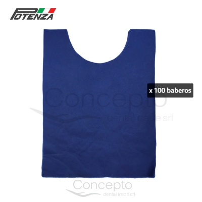 Baberos Spoon Azul 30X40 Cm X100 Un. Potenza (Anmat)