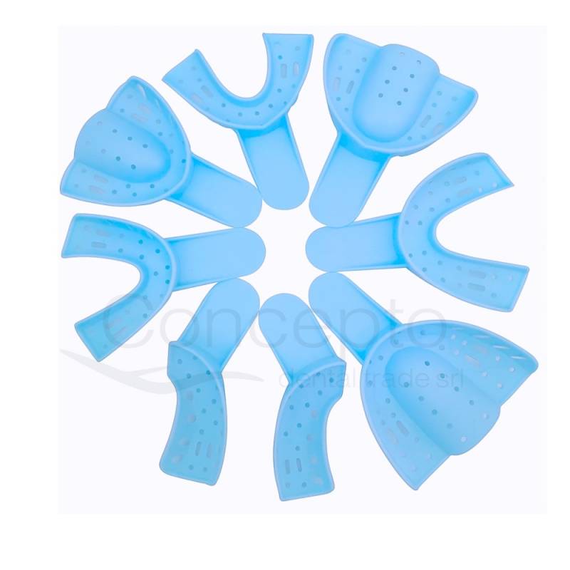 Cubetas Plasticas Azules Surtidas X 8 Un. Dochem