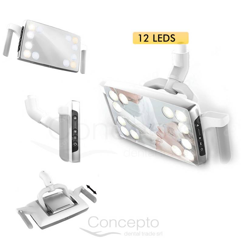 Foco Coxo 12 Leds Control Digital Calidos Y Frios