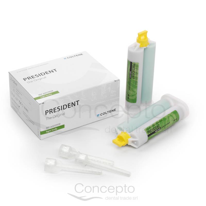 President Cartucho Light 2X50 Ml + 12 Puntas Coltene