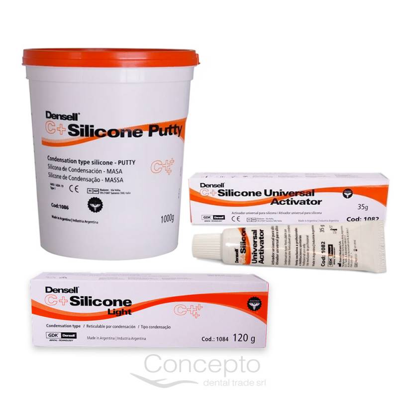 Kit Silicona Densell Condensacion (Putty 1 Kg +Fluido+Activ)