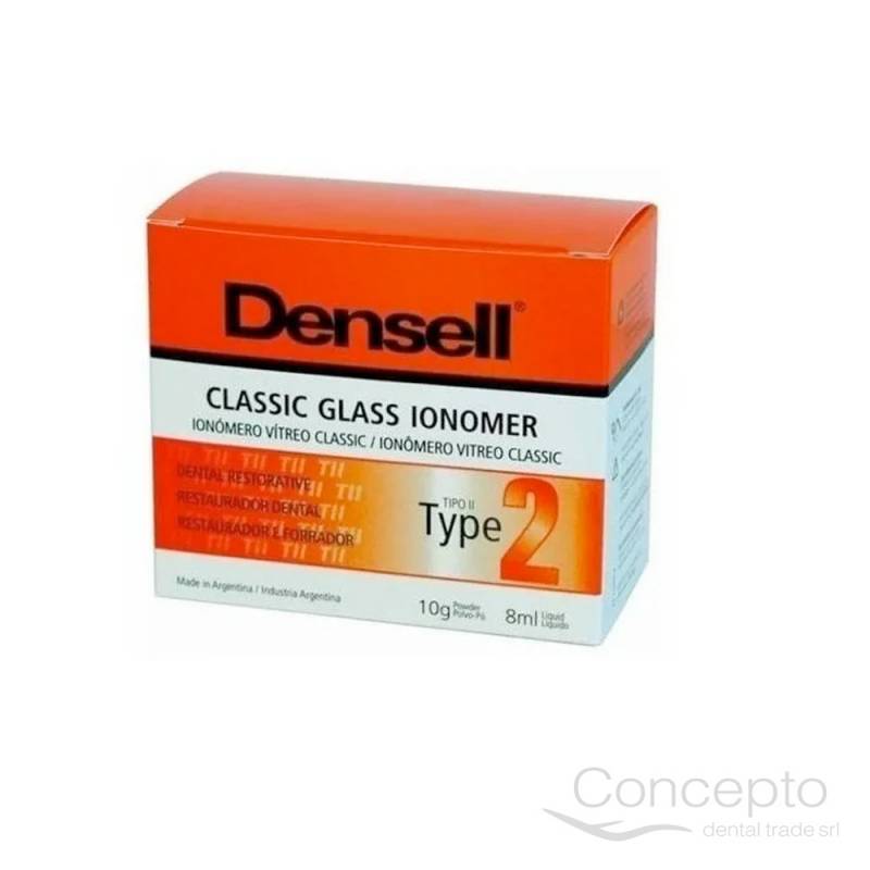 Ionómero Clásico Vítreo Tipo Ii X10Gr Restaurador Densell