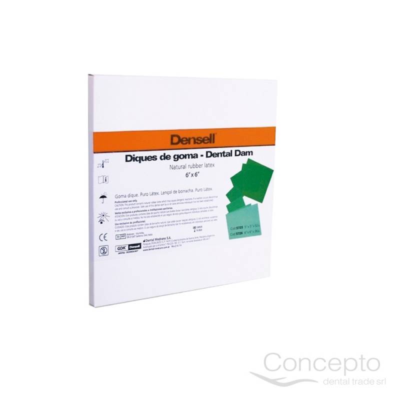 Goma Dique Densell 6X6 Verde X36 Un.