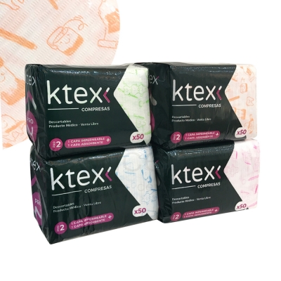 Compresas K-Tex Con Motivo X 50 Un.