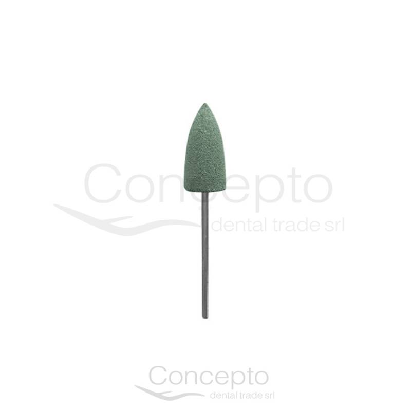 Goma Punta Siliconada Torpedo Verde Grano Grueso Densell X 1