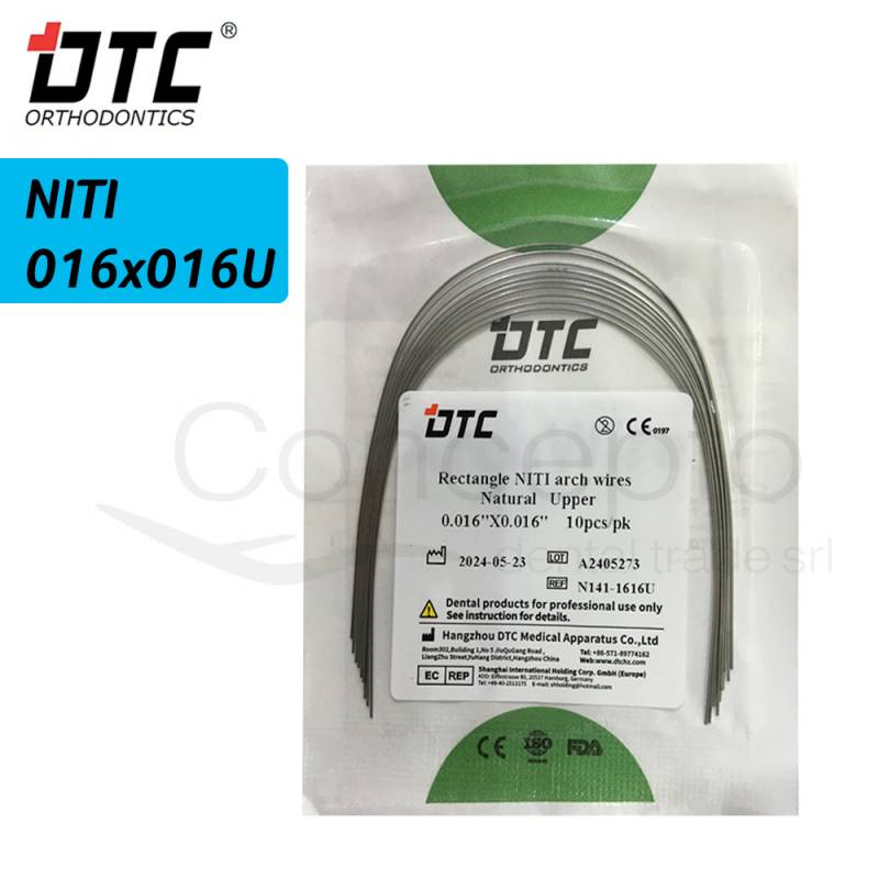 Arco Niti Cuadrado Dtc 16X16 Superior X 10 Un.