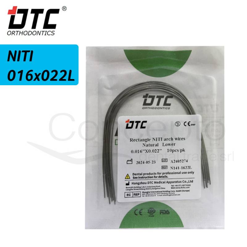 Arco Niti Cuadrado Dtc 16X22 Inferior X 10 Un.