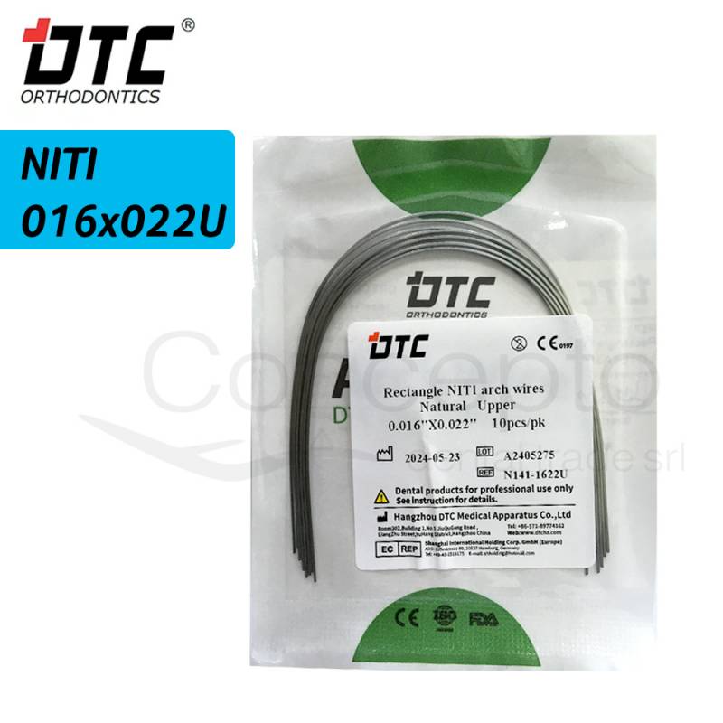 Arco Niti Cuadrado Dtc 16X22 Superior X 10 Un.