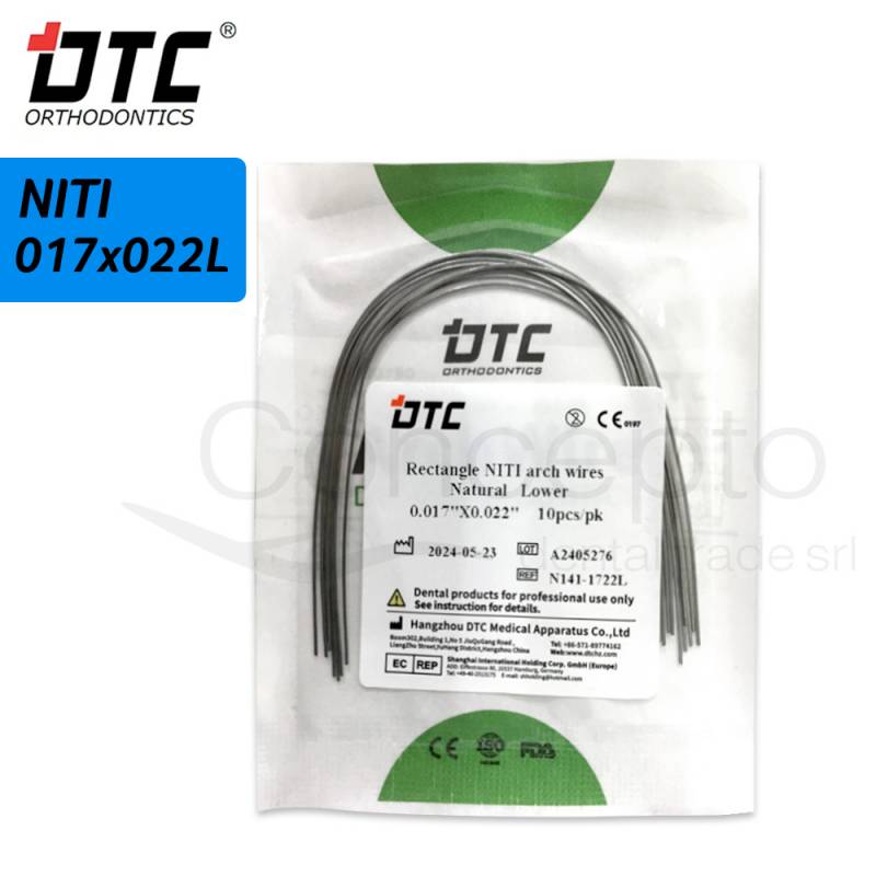 Arco Niti Cuadrado Dtc 17X22 Inferior X 10 Un.