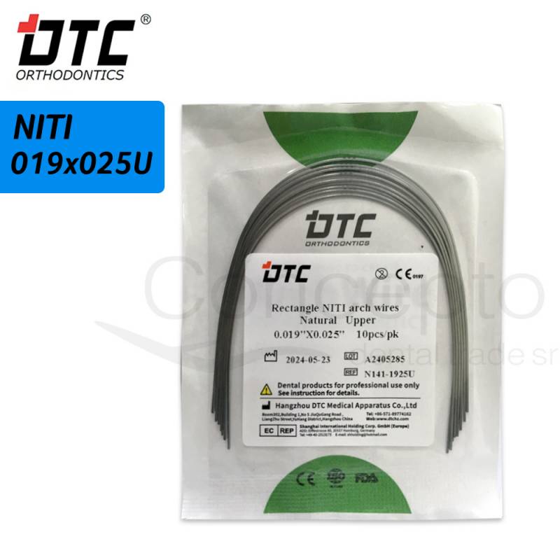 Arco Niti Cuadrado Dtc 19X25 Superior X 10 Un.
