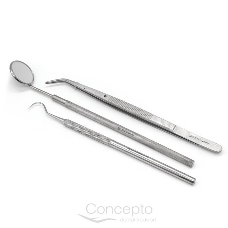 Kit Triada Belkys (Pinza-Explorador-Mangoc/Espejo)