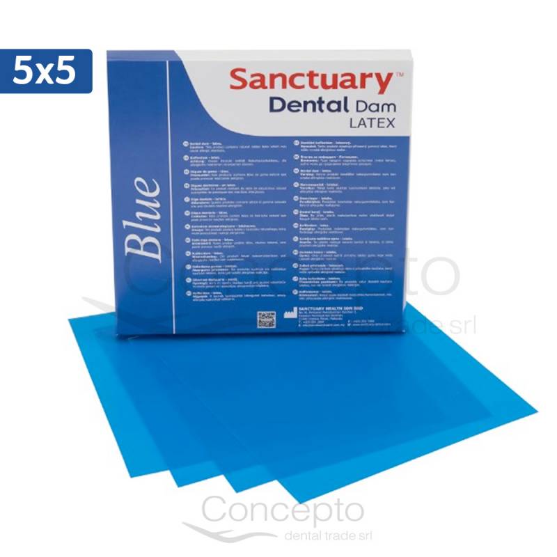 Goma Dique Sanctuary 5X5 Azul X 52 Un.