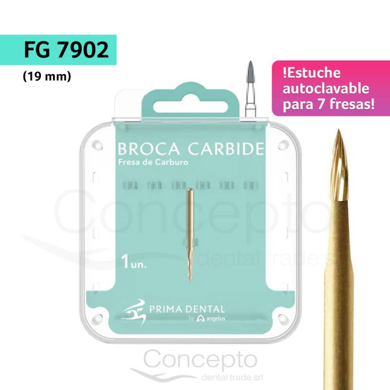 Fresa 12 Filos Fg 7902 Estuche Autoclavable Angelus