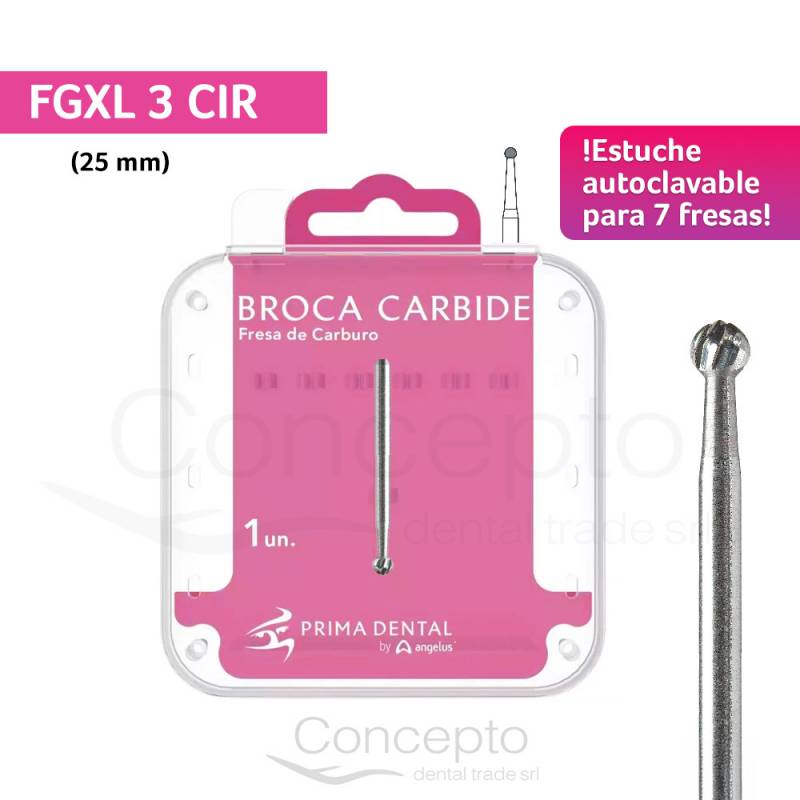 Fresa Cirugia Fg Xl 3 Estuche Autoclavable Angelus
