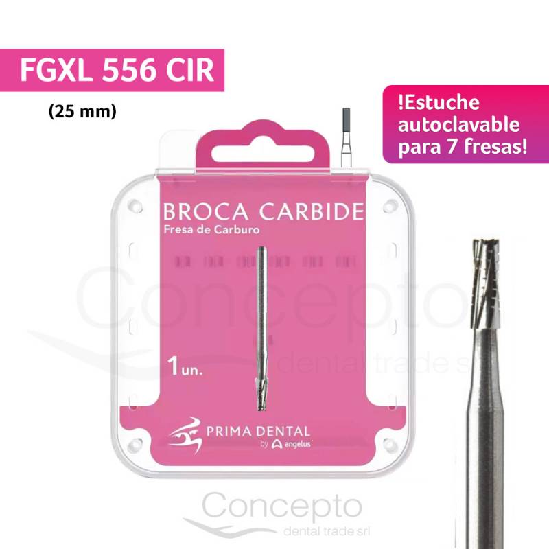 Fresa Cirugia Fg Xl 556 Estuche Autoclavable Angelus