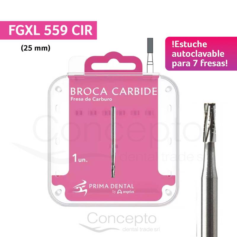 Fresa Cirugia Fg Xl 559 Estuche Autoclavable Angelus