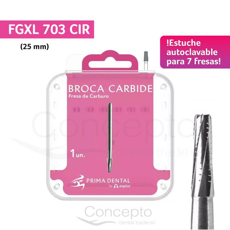 Fresa Cirugia Fg Xl 703 Estuche Autoclavable Angelus