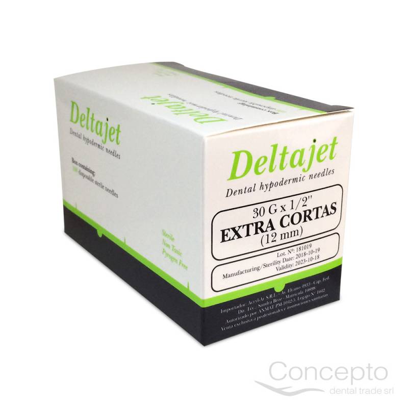 Aguja Deltajet Extra Cortas X100 Und.