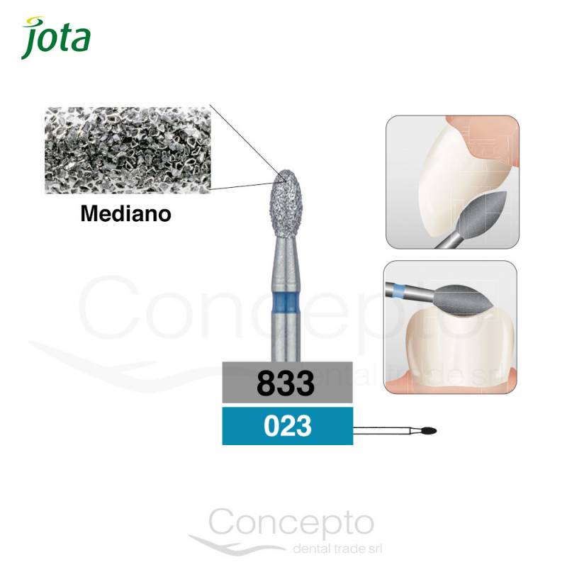 Piedra Diamante Flama Punta Redonda Grano Medio Jota X1 Und.