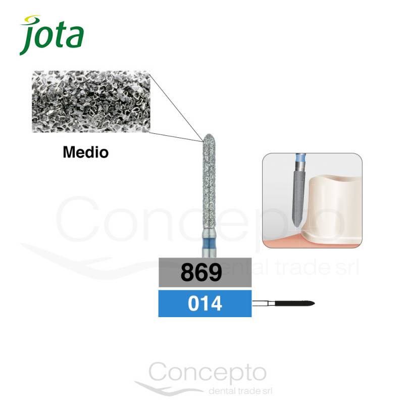 Piedra Diamante Cilíndrica Torpedo Jota X1 Und.