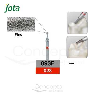 Piedra Diamante Jota 893F-023 Para Contornos Oclusales X 1Un