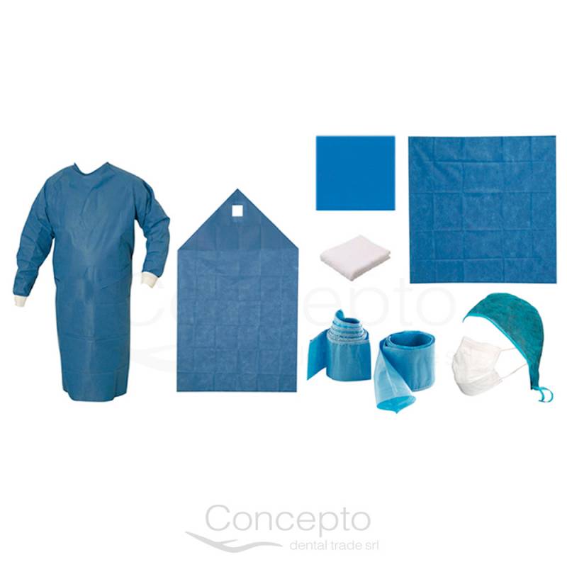 Kit Cirugia Descartable Esteril Celeste X 20 Gr.