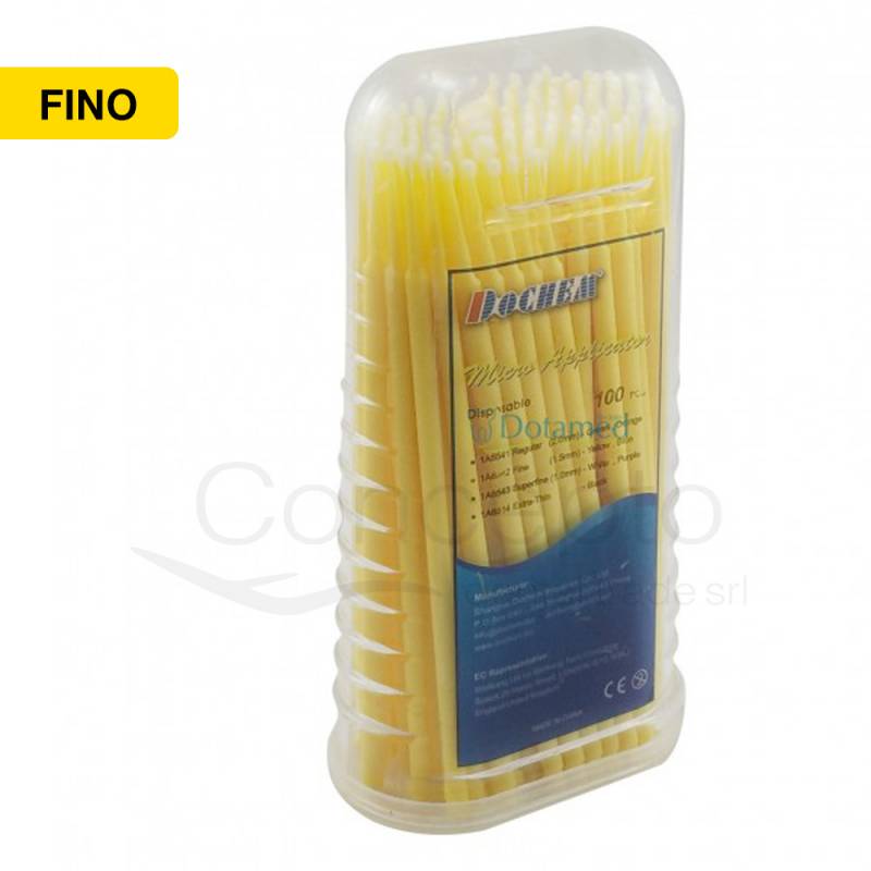 Microaplicadores Dochem F (Finos) Amarillos X 100 Un.