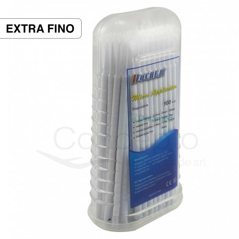 Microaplicadores Dochem Xf (Extra Fino) Blanco X 100 Un.
