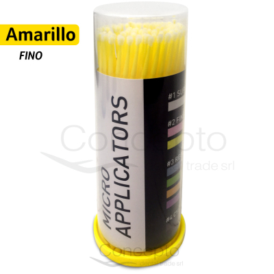 Microaplicadores Finos Amarillos X 100 Un. Qualident