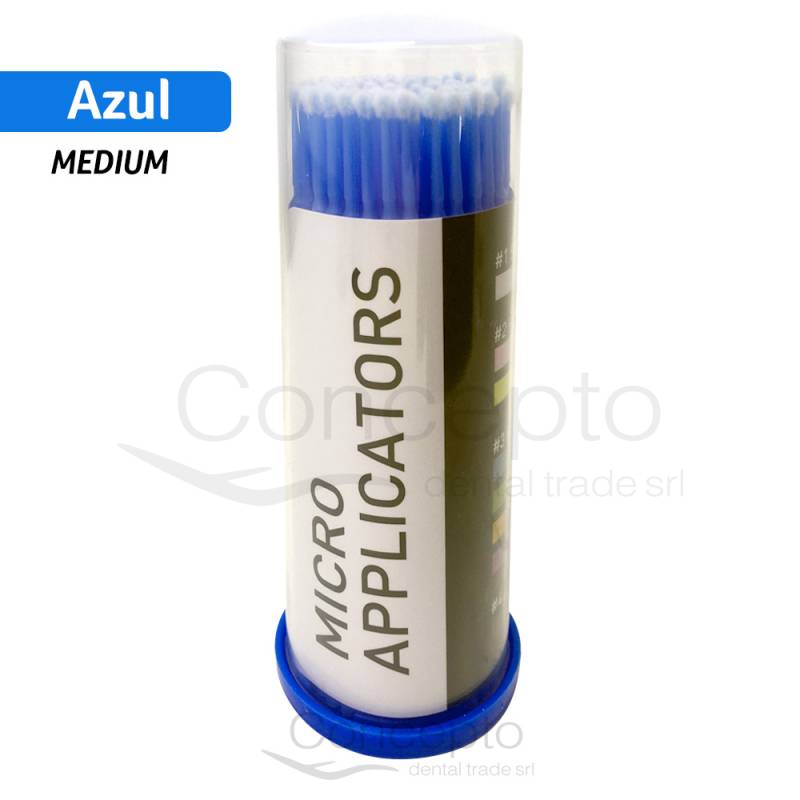 Microaplicadores Medium Azul X 100 Un. Qualident