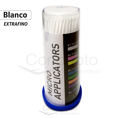 Microaplicadores Extra Finos Blancos X 100 Un. Qualident