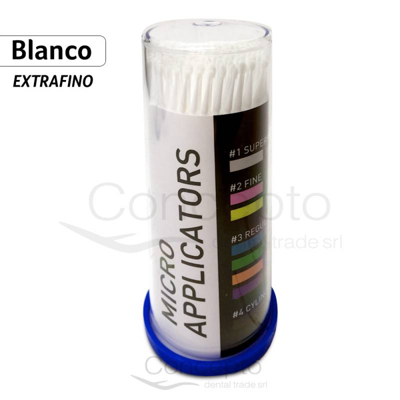 Microaplicadores Extra Finos Blancos X 100 Un. Qualident
