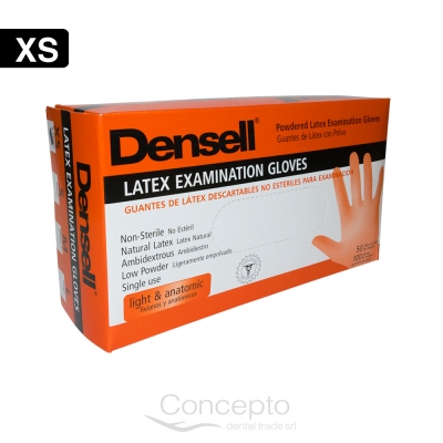 Guantes Descartables De Látex Densell Xs X100 Und.