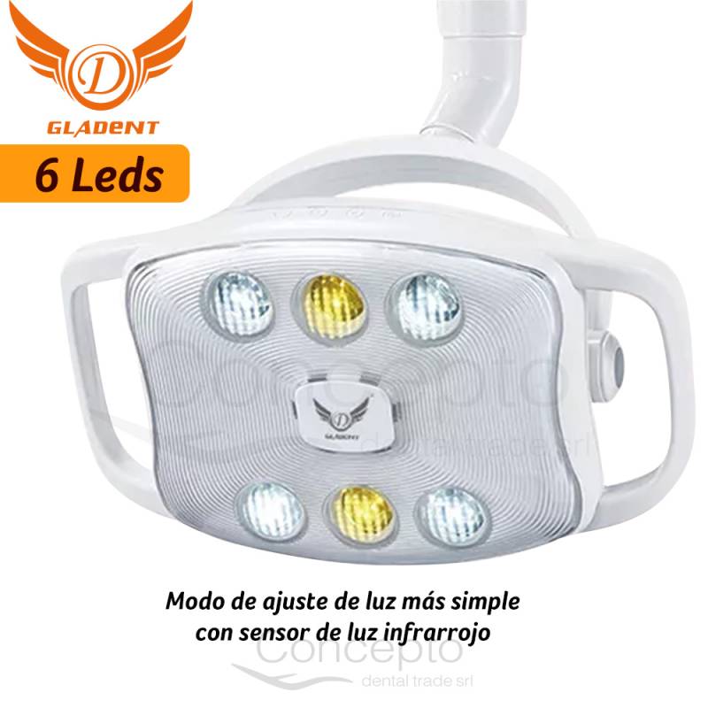 Foco Completo 6 Led (4Blancos+ 2 Ambar) Gladent
